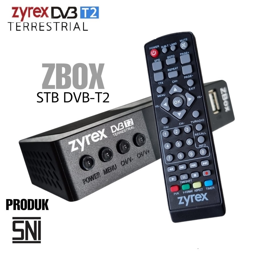 STB Set Top Box Receiver TV Digital Zyrex Zbox Set top Box Zyrex DVBT2