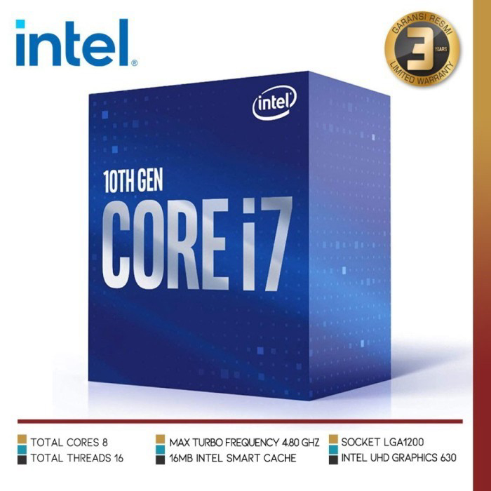 CORE I7-10700 Processor INTEL Comet Lake-S LGA 1200 Core Gen 10