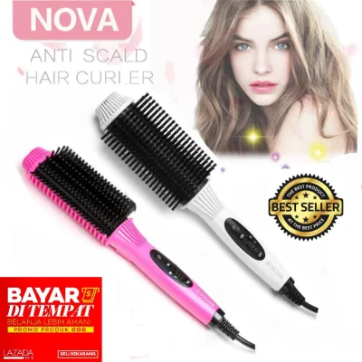 Catok NOVA NHC 8810 Catok Sisir Blow NOVA Hair Straightener / Sisir NOVA Pelurus dan Pengeriting High Quality