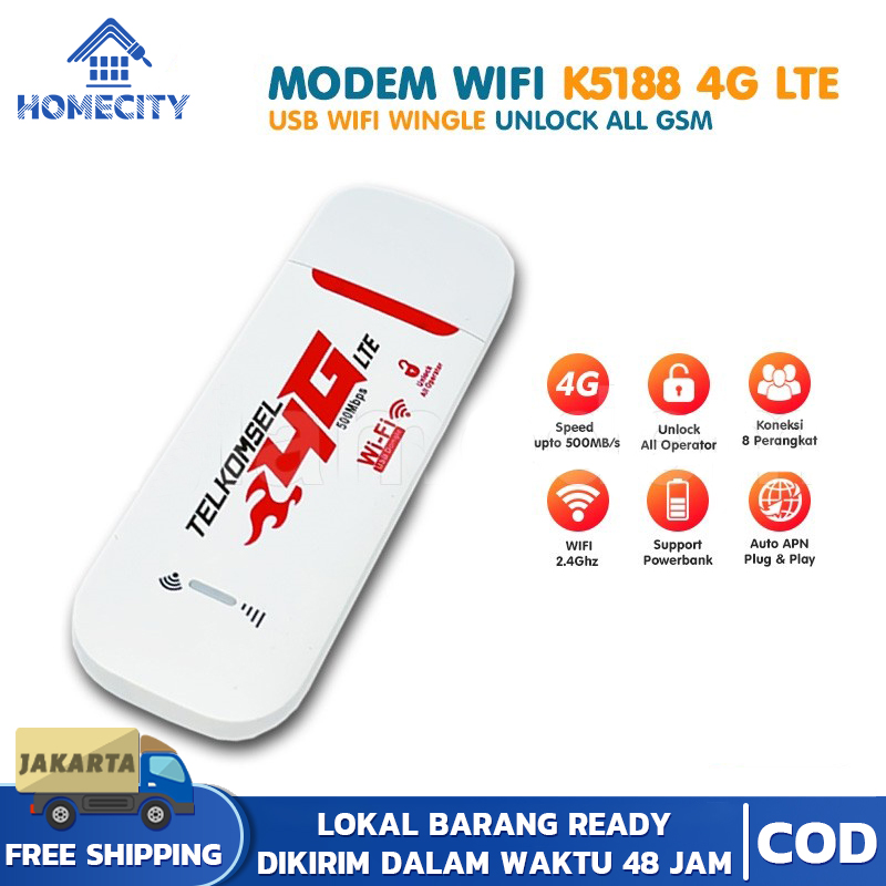 Cod Modem Wingle Wifi Usb 4g 500mbps Unlock Operator Gsm Modem Usb Wifi 4g Telkomsel 500mbps