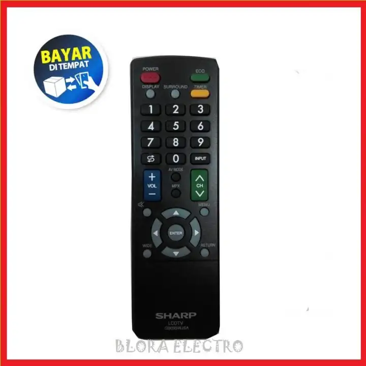Remot Remote Tv Sharp Aquos Lcd Led Gb016wjsa Original Pabrik Kw Lazada Indonesia
