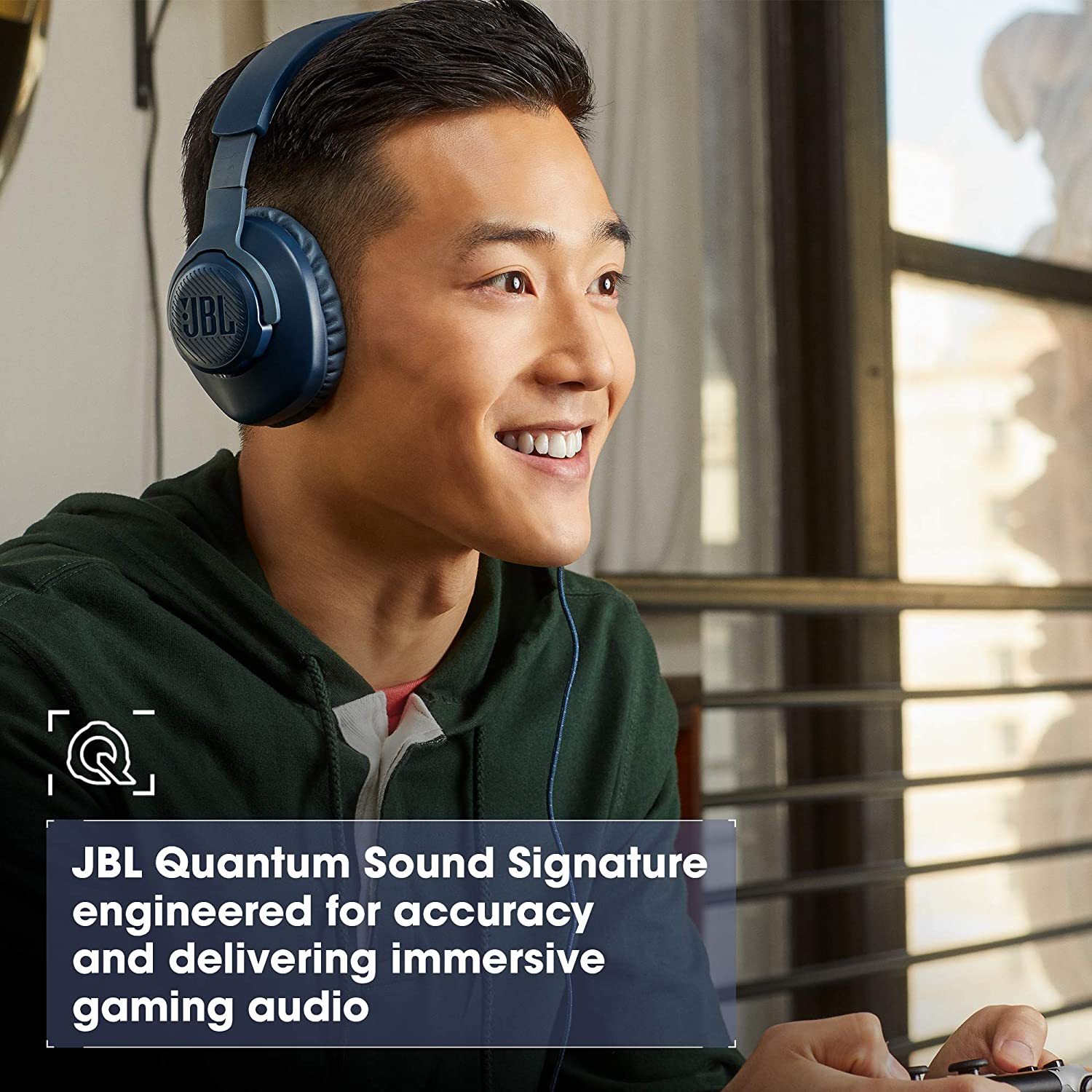 JBL Quantum 100 - Wired Over-Ear Gaming Headphones | Lazada Indonesia