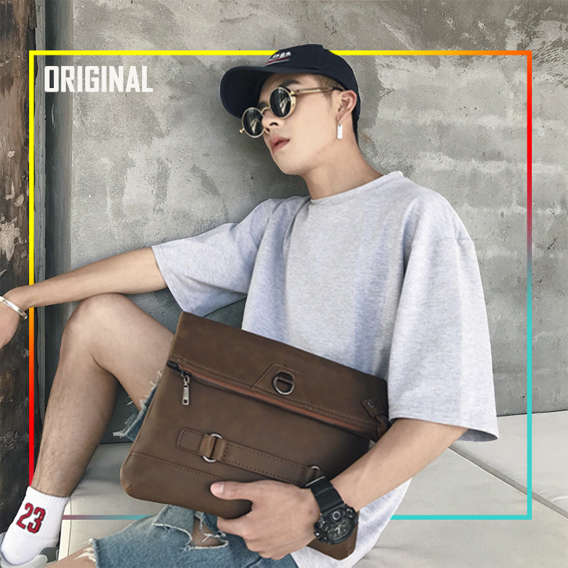 tas lempang pria model baru tas selempang kulit pria tas cangklong