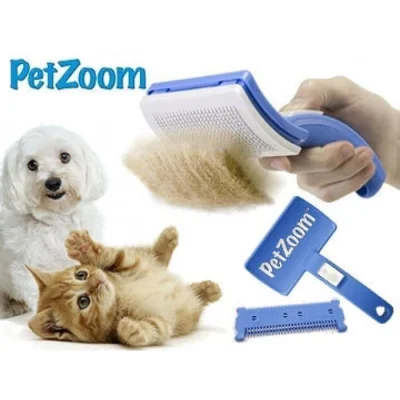 PetZoom Self Cleaning Grooming Brush - Sisir Anjing dan Kucing