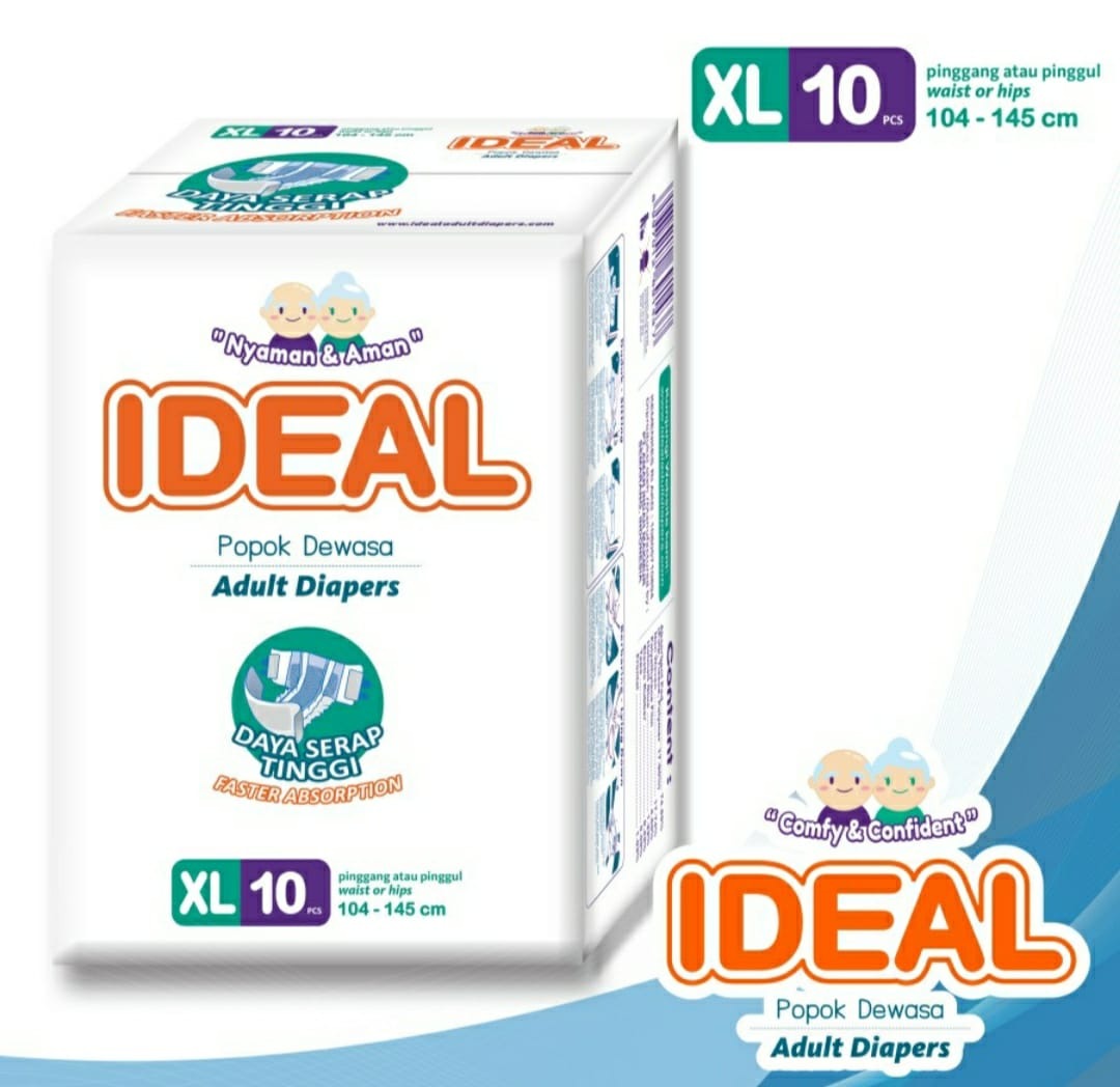 Ideal Popok Dewasa Perekat Tipe XL10 - Adult Diapers Tape | Lazada ...