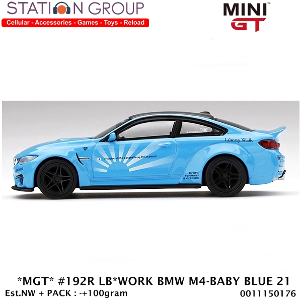 MINI GT #192R LIBERTY WORK BMW M4-BABY BLUE 1-64 - DIECAST
