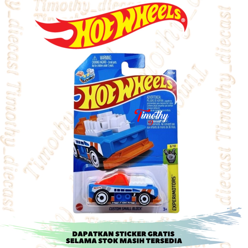 Hot Wheels Custom Small Block Biru Lego White Orange Timothy Diecast ...
