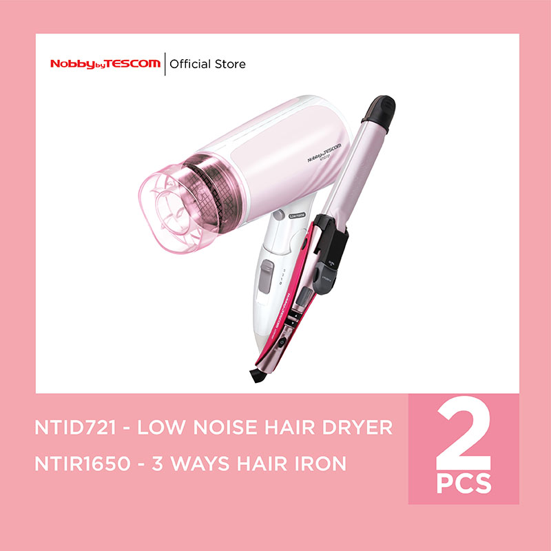 Bundling Tescom Ion Hair Dryer NTID721 - Tescom Catokan Pengeritng Rambut 3 Ways NTIR1650