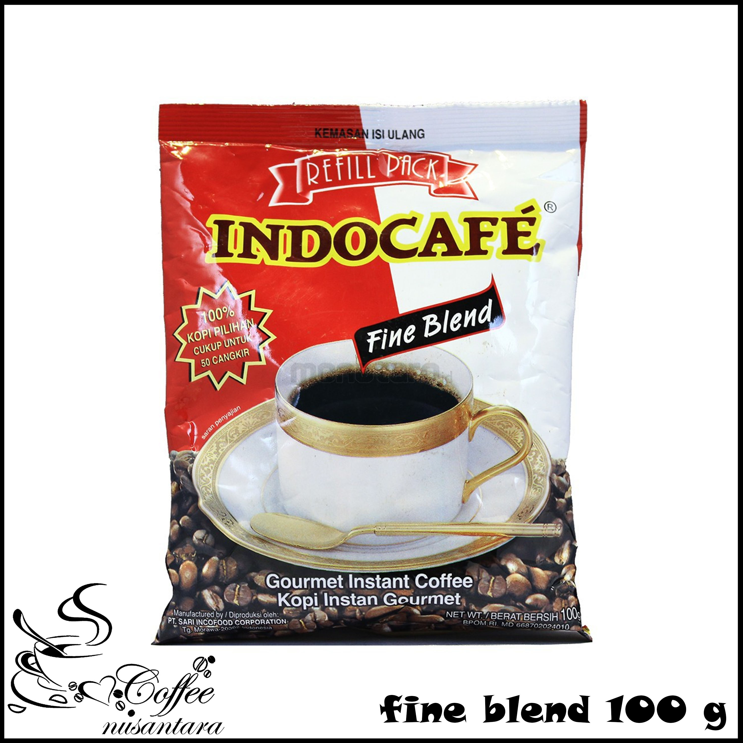 Indocafe Fine Blend Refil 100 Gram Lazada Indonesia