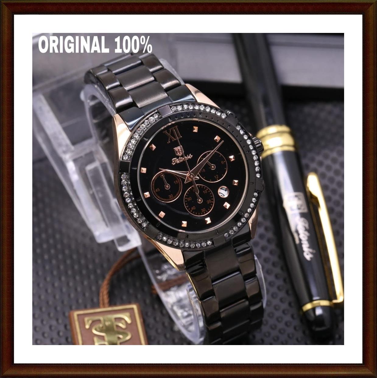 Tetonis ORIGINAL Ladies Bayar Ditempat Anti Air Free Pulpen Chono aktif Water Resist ORI COD / JAM TANGAN WANITA / JAM TANGAN MURAH / JAM WANITA MURAH / JAM TANGAN ASLI / JAM ORI / JAM TANGAN WATER RESIST / JAM TAHAN AIR / JAM ANTI AIR / JAM KEREN