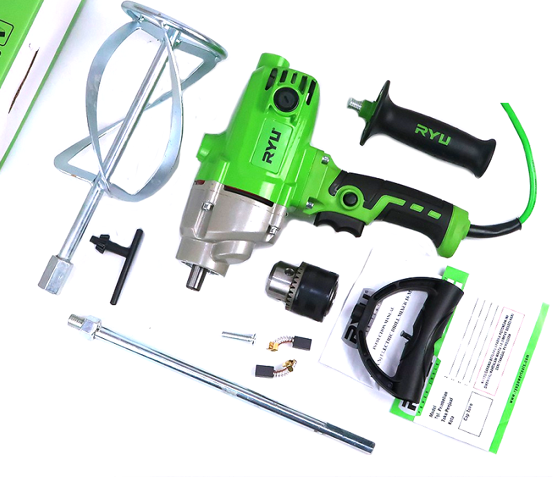 RYU Electric Drill Mixer 16 mm / Mesin Pengaduk Cat 16mm RED 16 RE
