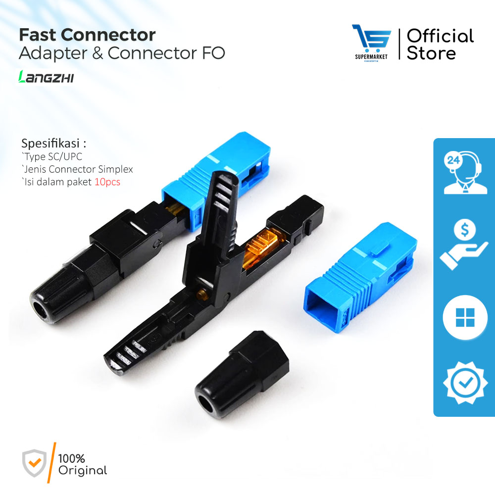 Fast Connector SC UPC fiber optik Konektor Model Buaya | Lazada Indonesia