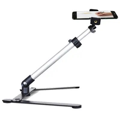 Photography Adjustable Table Top Stand Set Mini Monopod+Phone Clip Fill-In Light Bluetooth Control