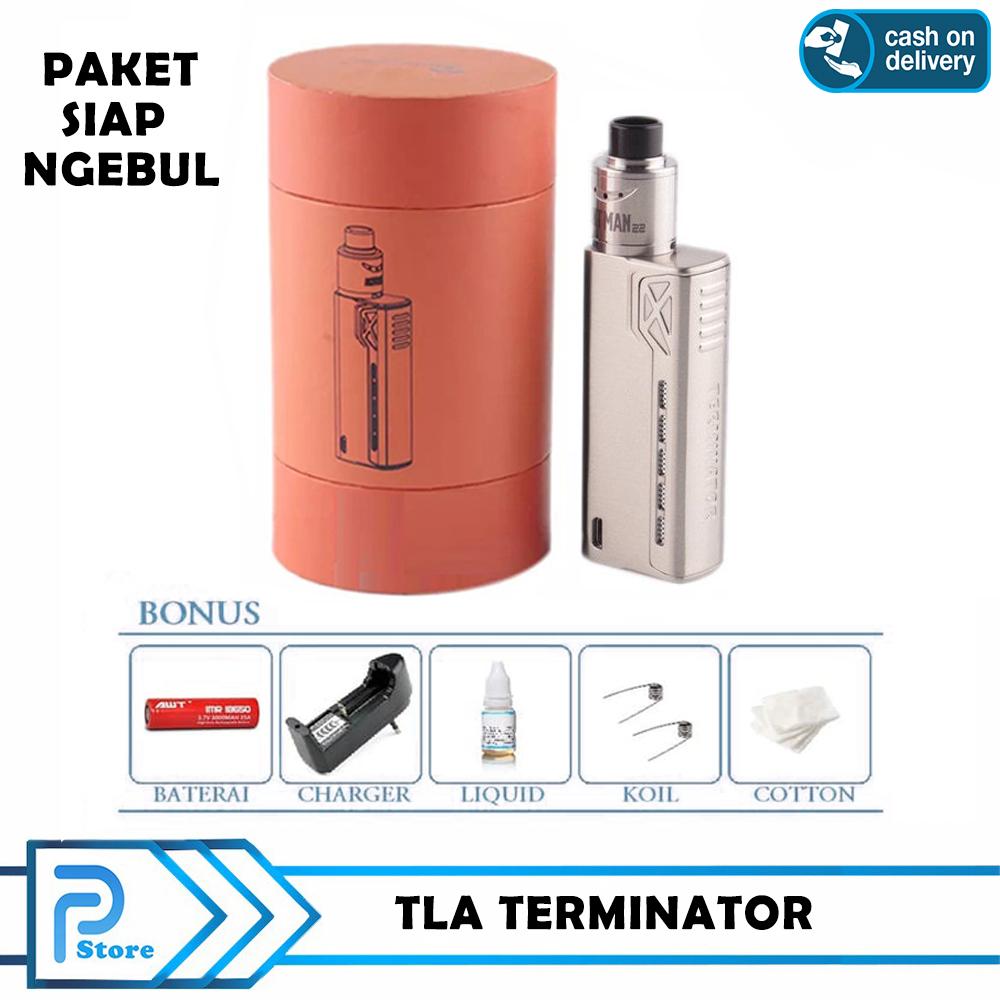 Paket Siap Ngebul TLA Terminator Rokok Elektrik Vape TLA + Free Baterai Coil Liquid Kapas dan Charger Paket Siap Ngebul TLA Terminator Rokok Elektrik Vape TLA + Free Baterai Coil Liquid Kapas dan Charger
