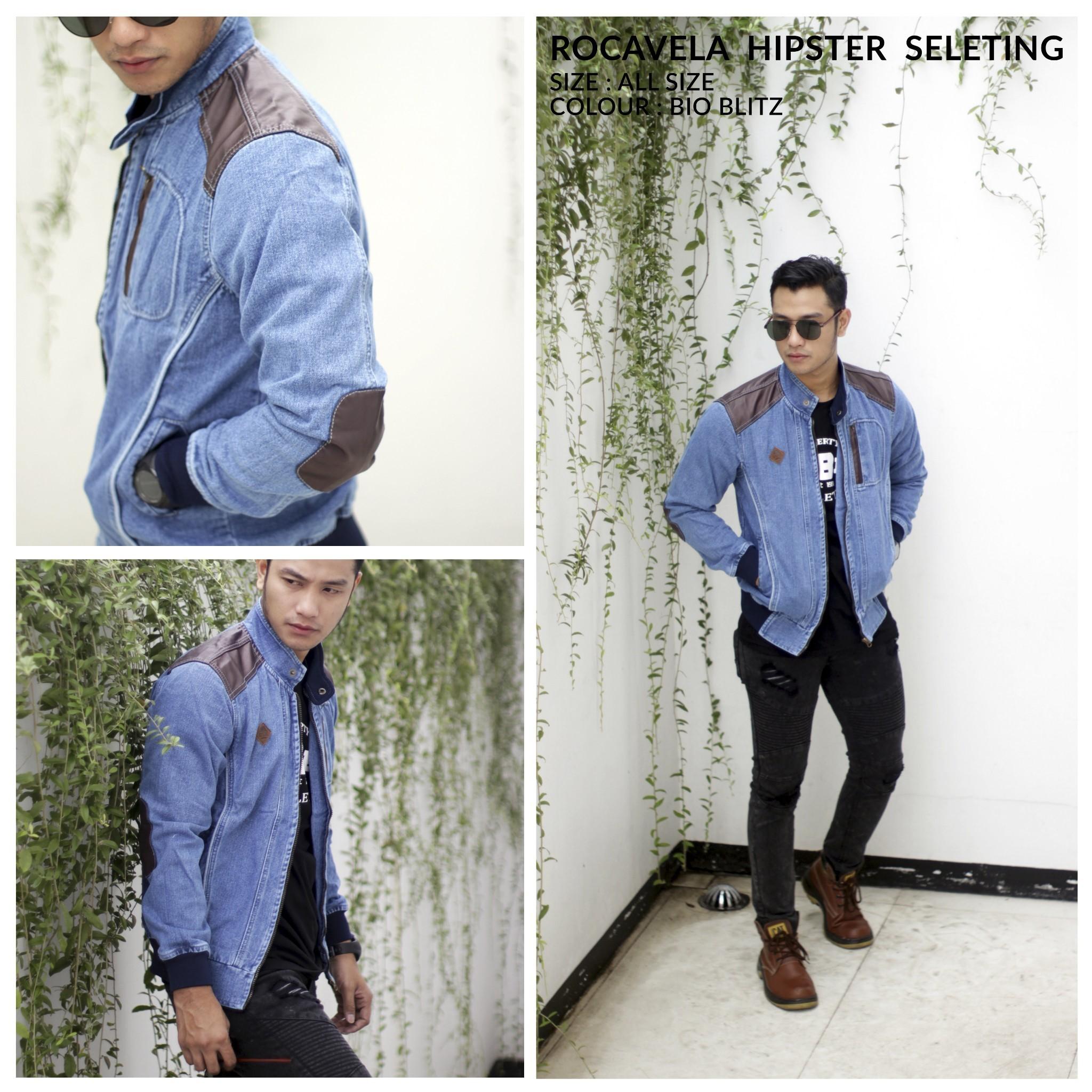 jaket bomber jeans the berry