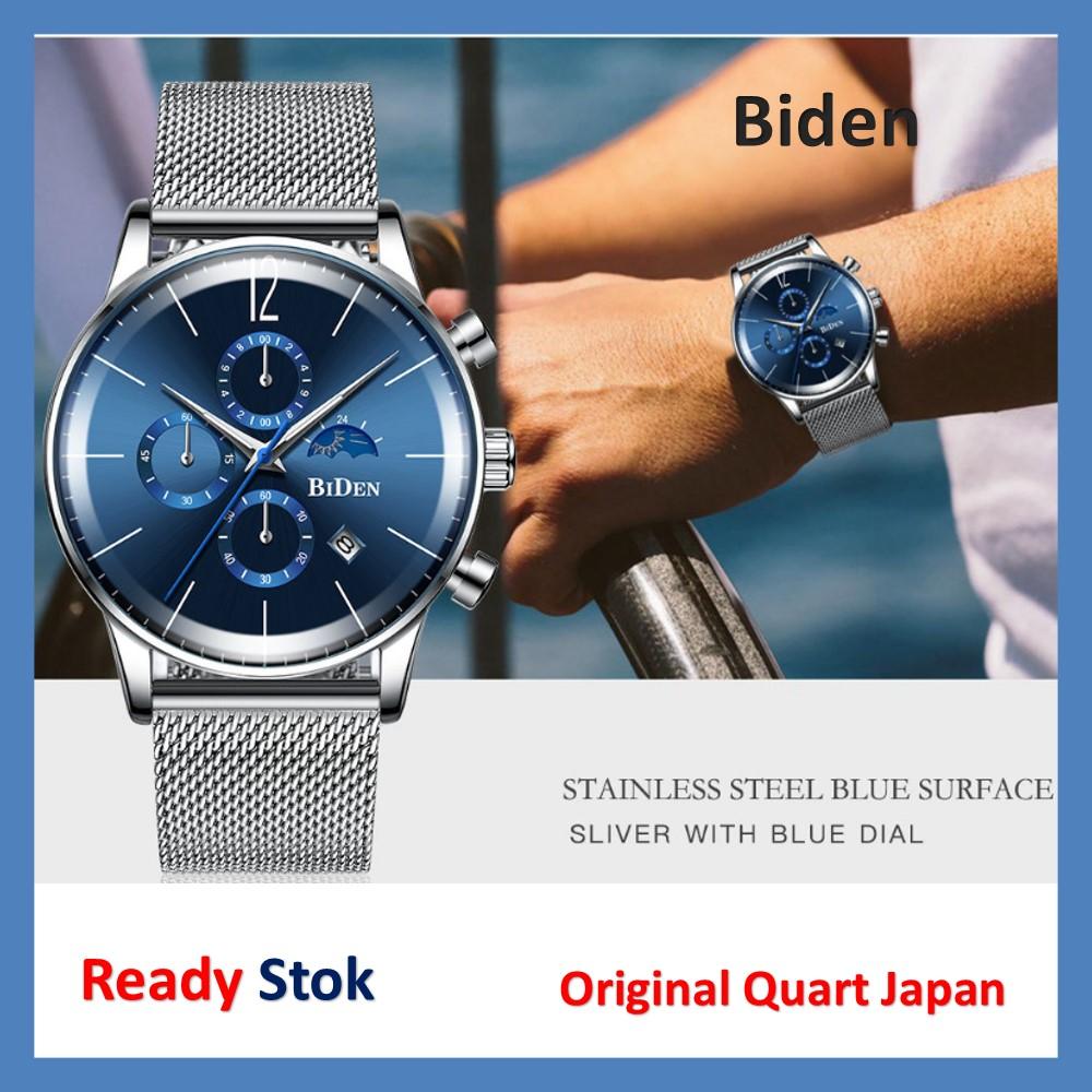jam tangan pria Biden fashion analog bisnis tali karet brand new 2019 / jam tangan analog pria mewah original anti air / jam tangan pria terbaru / jam tangan pria import terbaru / jam tangan pria kasual / jam tangan pria wanita kualitas jepang