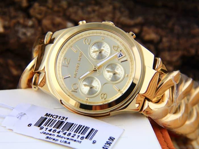 BERGARANSI MICHAEL KORS TYPE 3131 GOLD 