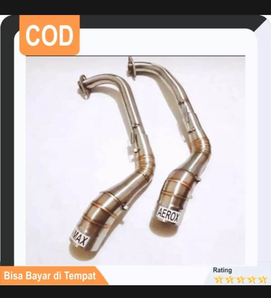 LEHER/HEADER YAMAHA AEROX 155 PIPA LEHER ANGSA KNALPOT RACING AEROX155 ...