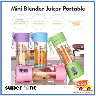 MINI PORTABLE BLENDER JUICER - Alat Buat Jus Praktis Sistem Cash - USB Blender Juicer - Blender Capsul Portable Juicer (WARNA RANDOM)