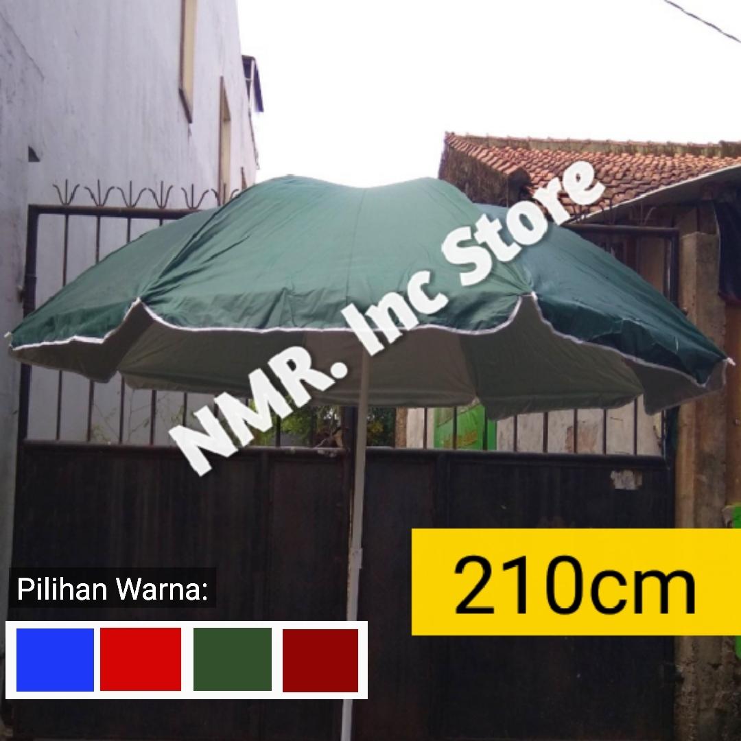 Payung Tenda Pantai 210cm Polos Anti-UV Biasa.