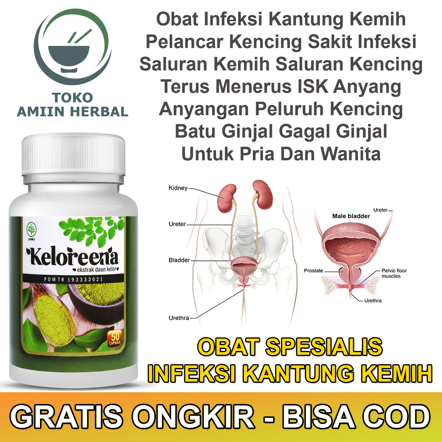 Obat Infeksi Kantung Kemih Pelancar Kencing Sakit Infeksi Saluran Kemih ...