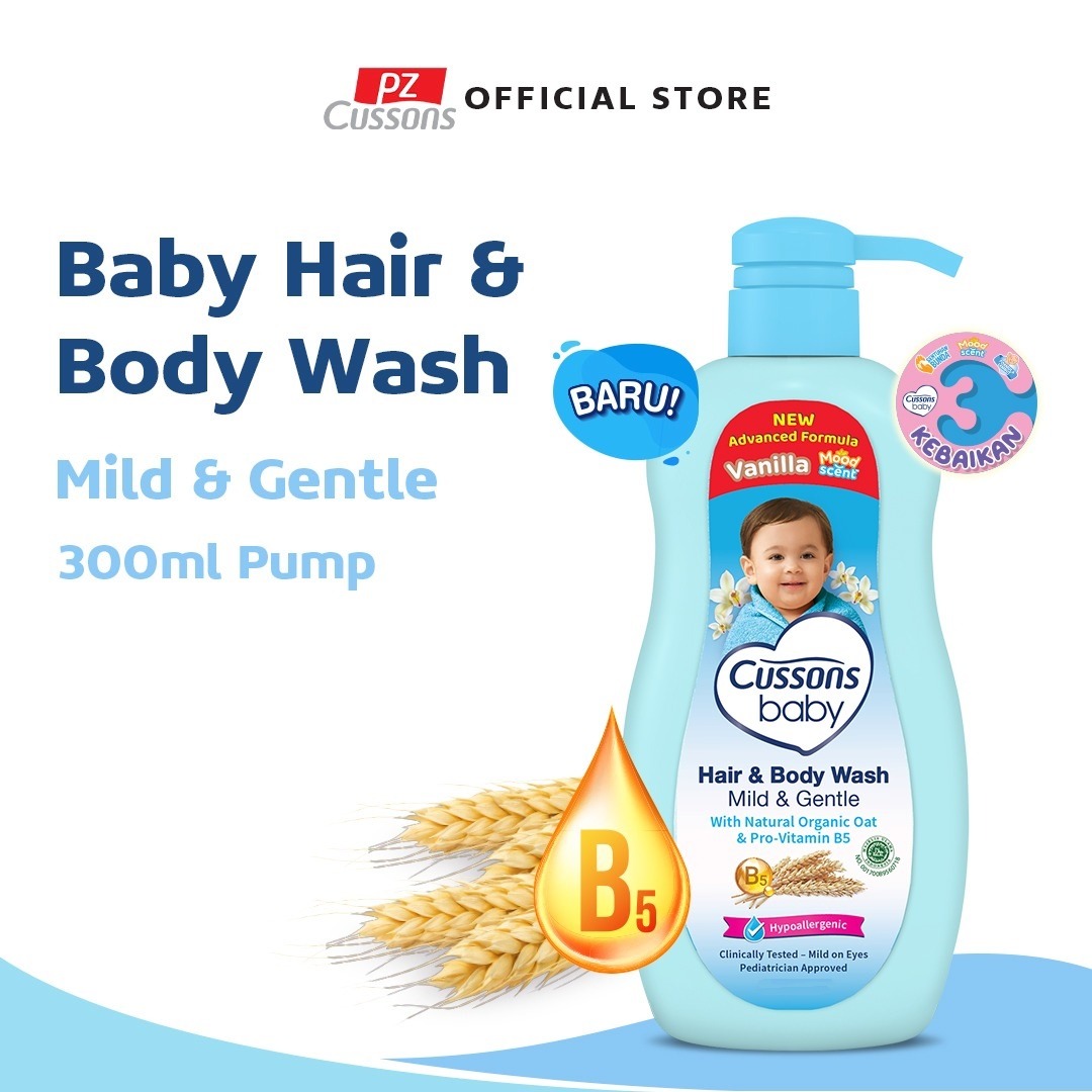 Cussons Baby Hair & Body Wash Mild & Gentle Sabun Bayi 2in1 Pump