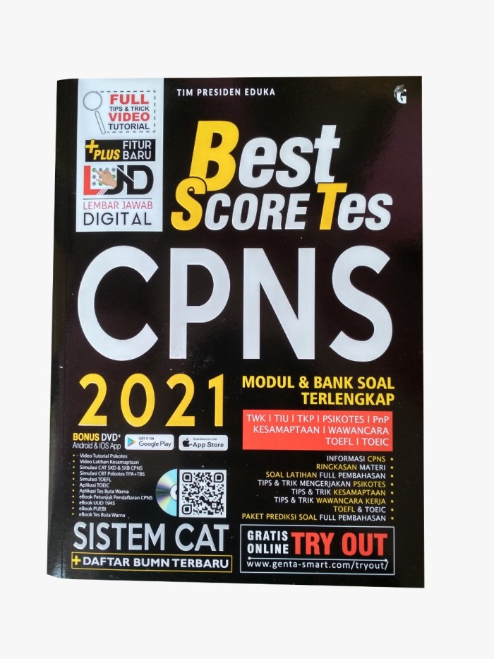 Bisa Cod Buku Best Score Tes Cpns 2021 Original Genta Smart Tim Presiden Berkualitas Lazada Indonesia