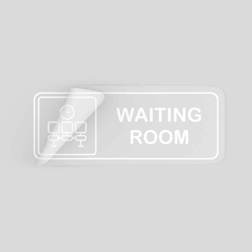 waiting room sticker sign - stiker penanda ruang tunggu - waiting room