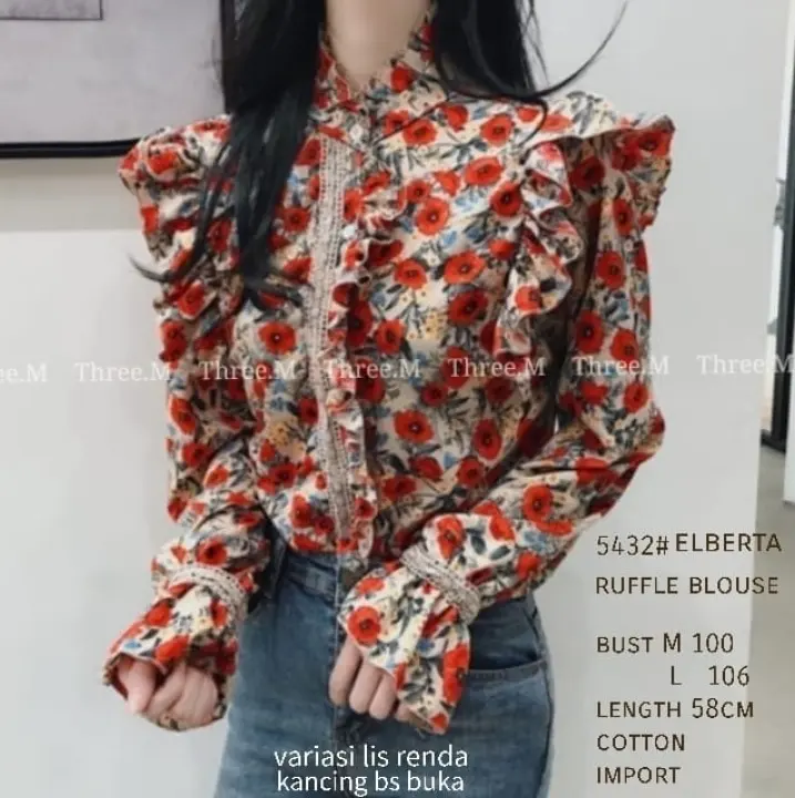 baju ruffle top