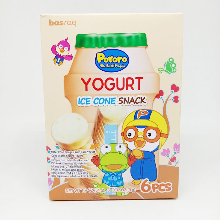 BASRAQ PORORO CONE WAFER YOGURT FLAVOR 1.9 OZ SURABAYA | Lazada Indonesia