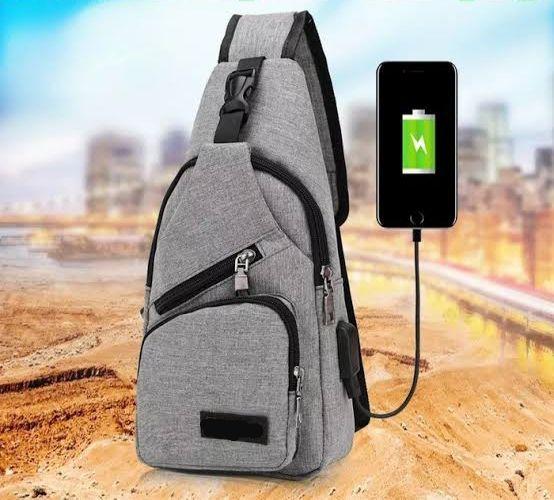 Selalu Ada - Tas Selempang Slempang Anti Maling Kanvas Dengan USB Charger Port S295
