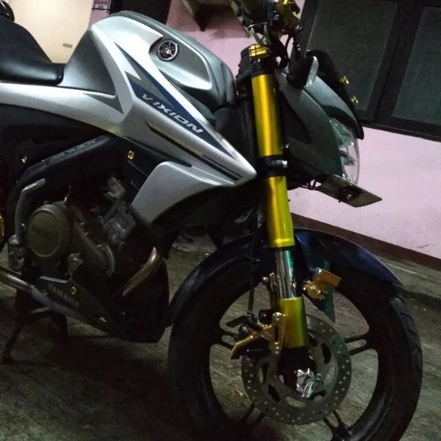 New Vixion Nvl Nva Cover Shockbreaker Usd Ori Pelindung Shock Upside Down Bahan Babet Untuk Vixion 2013 2019 Lazada Indonesia