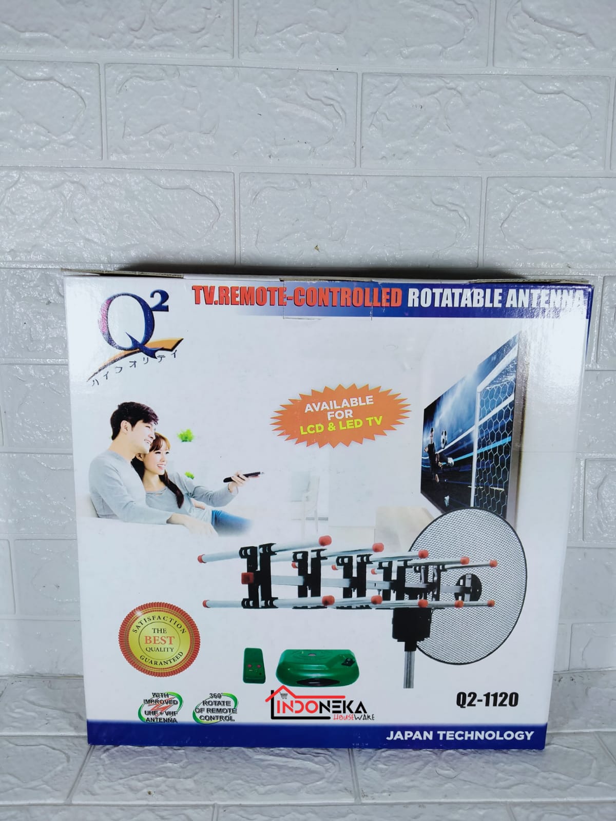 BELI SATUAN HARGA GROSIR - Q2 Antena TV LCD/LED Remote Lengkap Boster