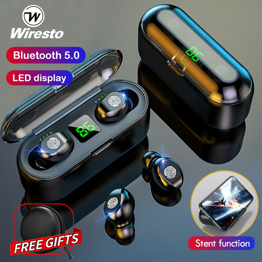 Wiresto TWS Nirkabel Sejati Earbud 