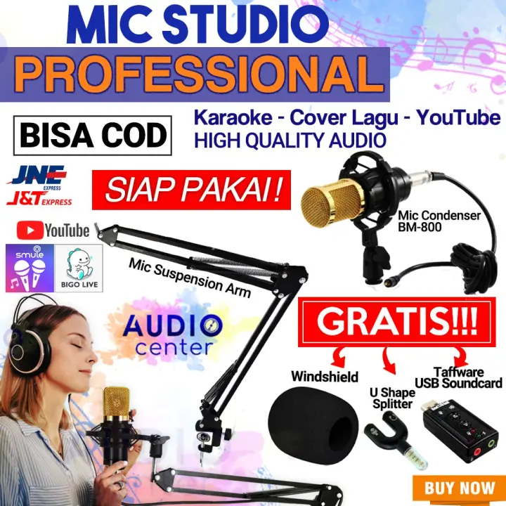 Bm 800 Mikrofon Set Lengkap Mikrofon Untuk Merekam Mikrofon Studio Bm 800 Mikrofon Profesional Bm800 Mikrofon