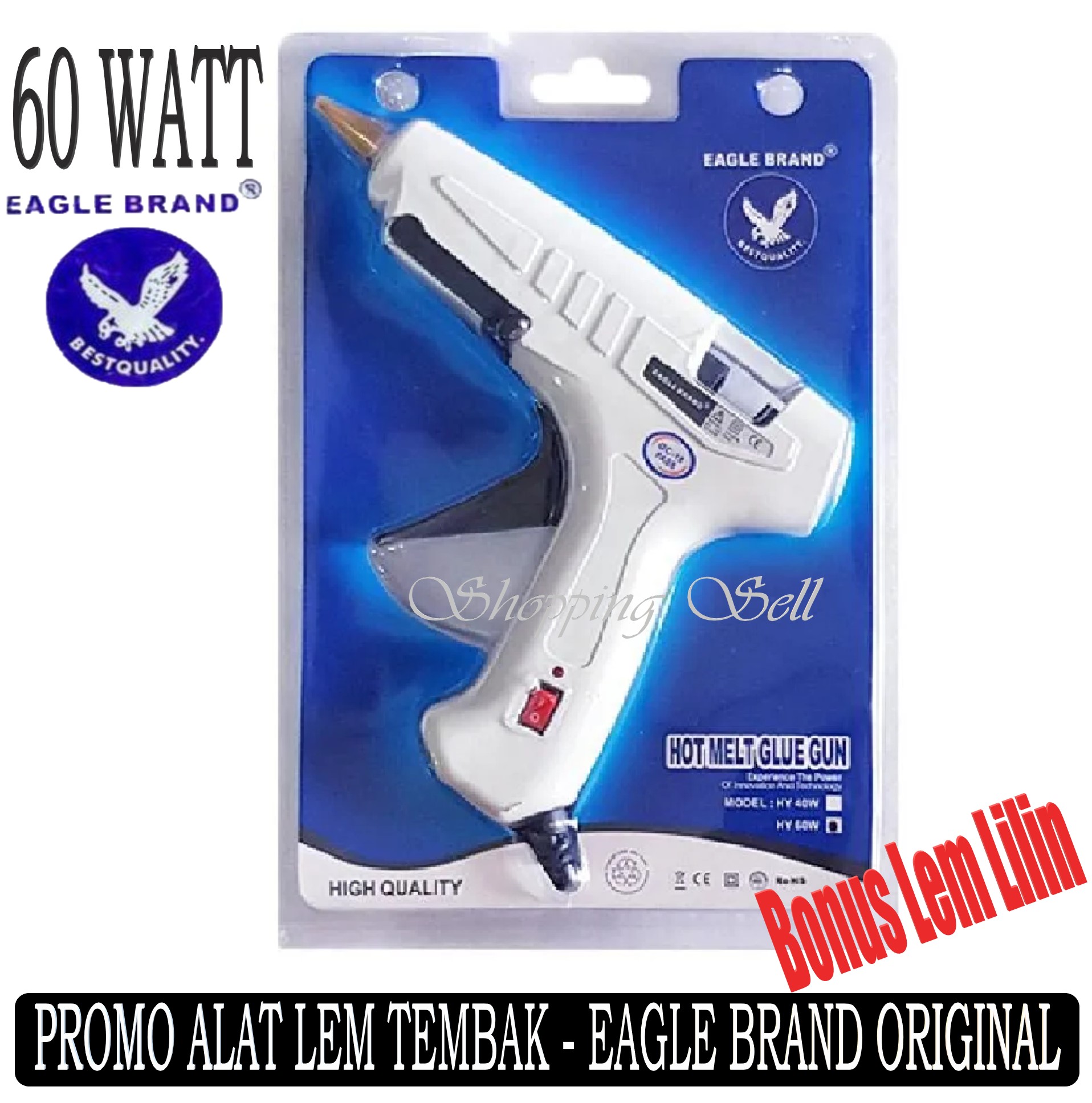 ( FREE LEM ) Lem Tembak On/Off Ukuran 40w Dan 60w - Glue Gun On Off