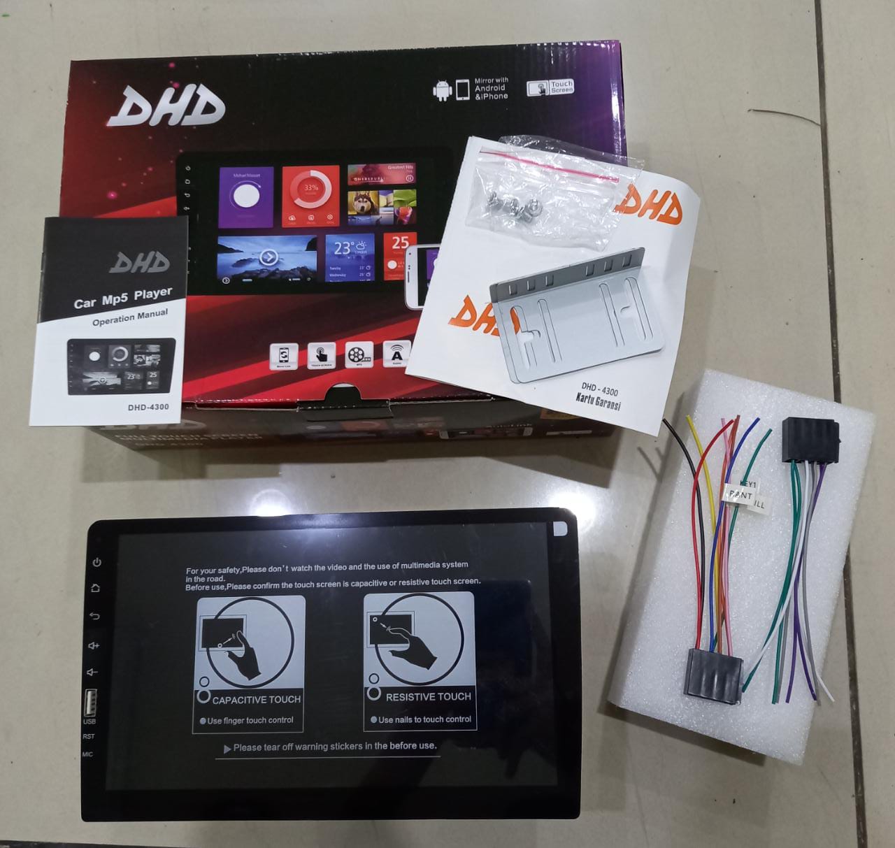 Head Unit DHD 4300 9 inch Mirror Link Android iPhone | Lazada Indonesia