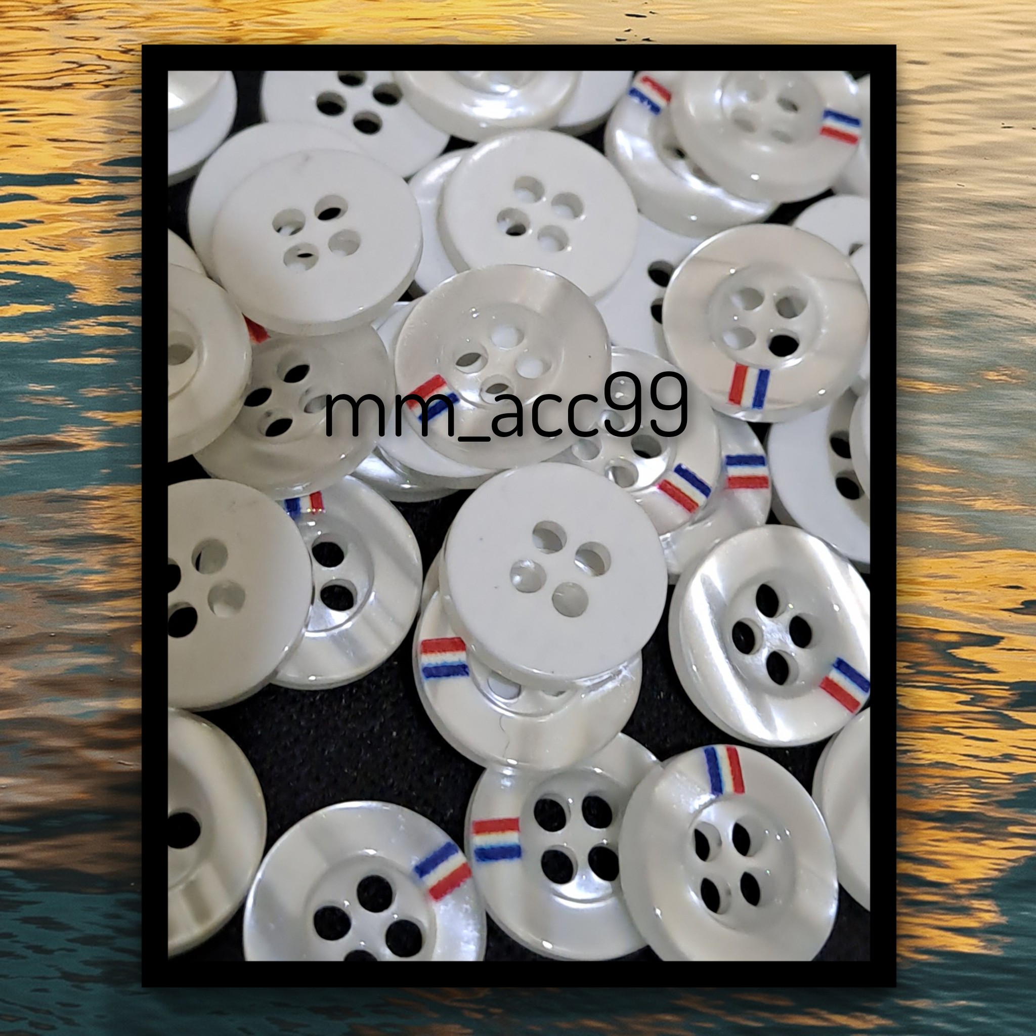 Kancing Baju Trendy Motif Bendera / Kancing Baju Ukuran 1,1 cm Isi 100 ...