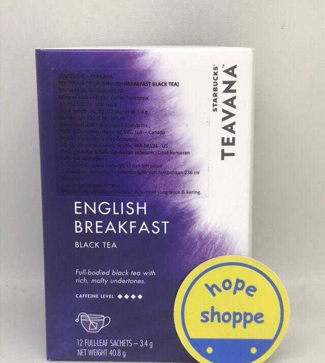 Starbucks Teavana English Breakfast Black Tea Original Teh Celup isi 12