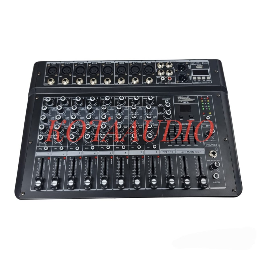 POWER MIXER BLACK SPIDER MP 8 POWER BLACKSPIDER MP8 8 CHANNEL ORI
