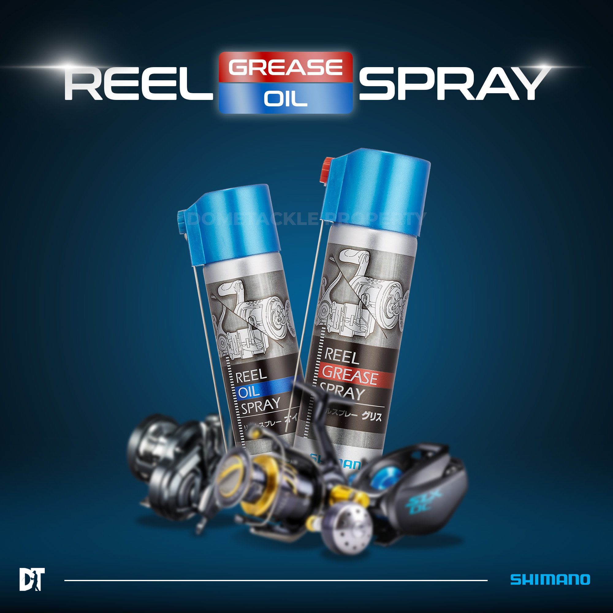 Shimano Reel Grease Oil Spray Set SP-003H Maintenance Service Reel