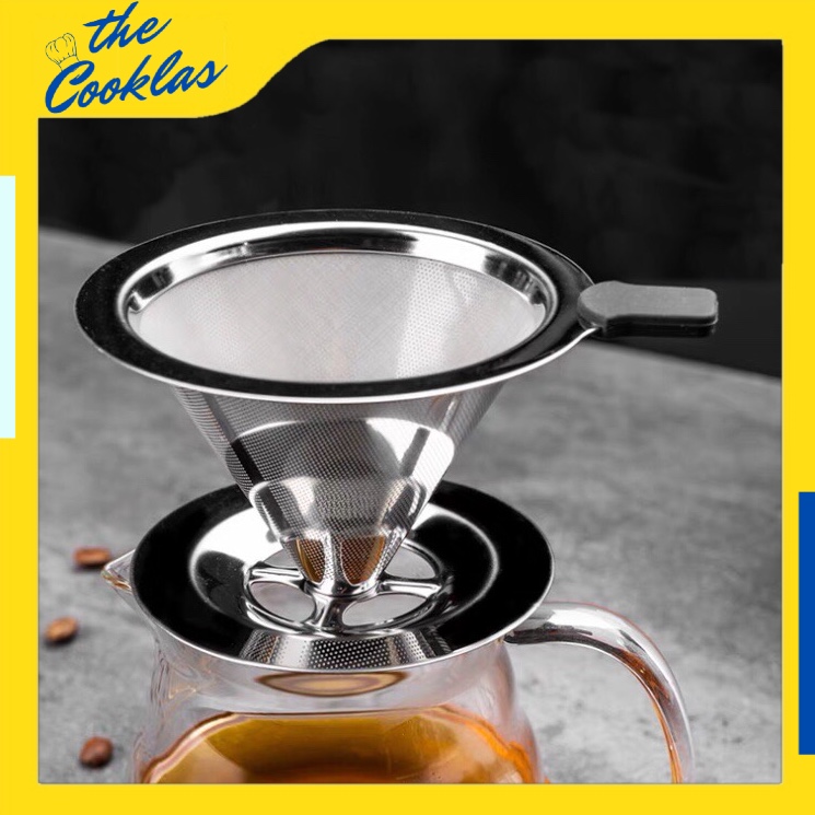 Paperless V60 Coffee Dripper Stainless Steel Dripper Kopi Metal