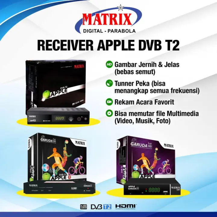 Set Top Box Tv Digital Dvbt2 Matrix Apple Garuda Lazada Indonesia