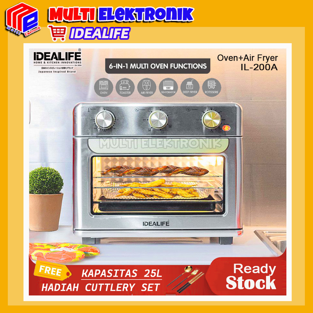 IDEALIFE Oven dan Air Fryer IL200A Kapasitas 25 Liter Lazada Indonesia