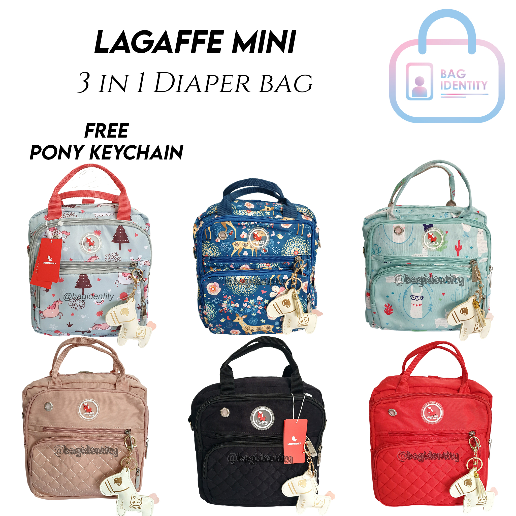 Bag Identity LAGAFFE ORIGINAL MINI DIAPER BAG DIAPER BAG 3 IN 1 MULTIFUNGSI TAS PERLENGKAPAN BAYI IMPORT KADO LAHIRAN GIFT BABY BAG Lazada Indonesia