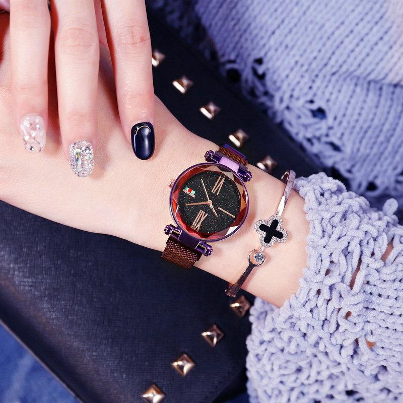 Jam Tangan Fashion Wanita/Dior Magnet Pluss Box Hitam