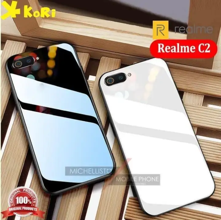 Kaca Case Untuk Realme C2 Penutup Penuh Perlindungan Kaca Antigores Penutup Belakang Untuk Realme C2 Casing Dudukan Kaca Lazada Indonesia