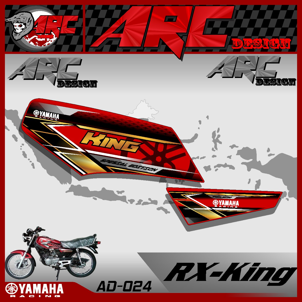 Sticker Striping Motor Yamaha RX King - Stiker Lis Variasi RX-King ...
