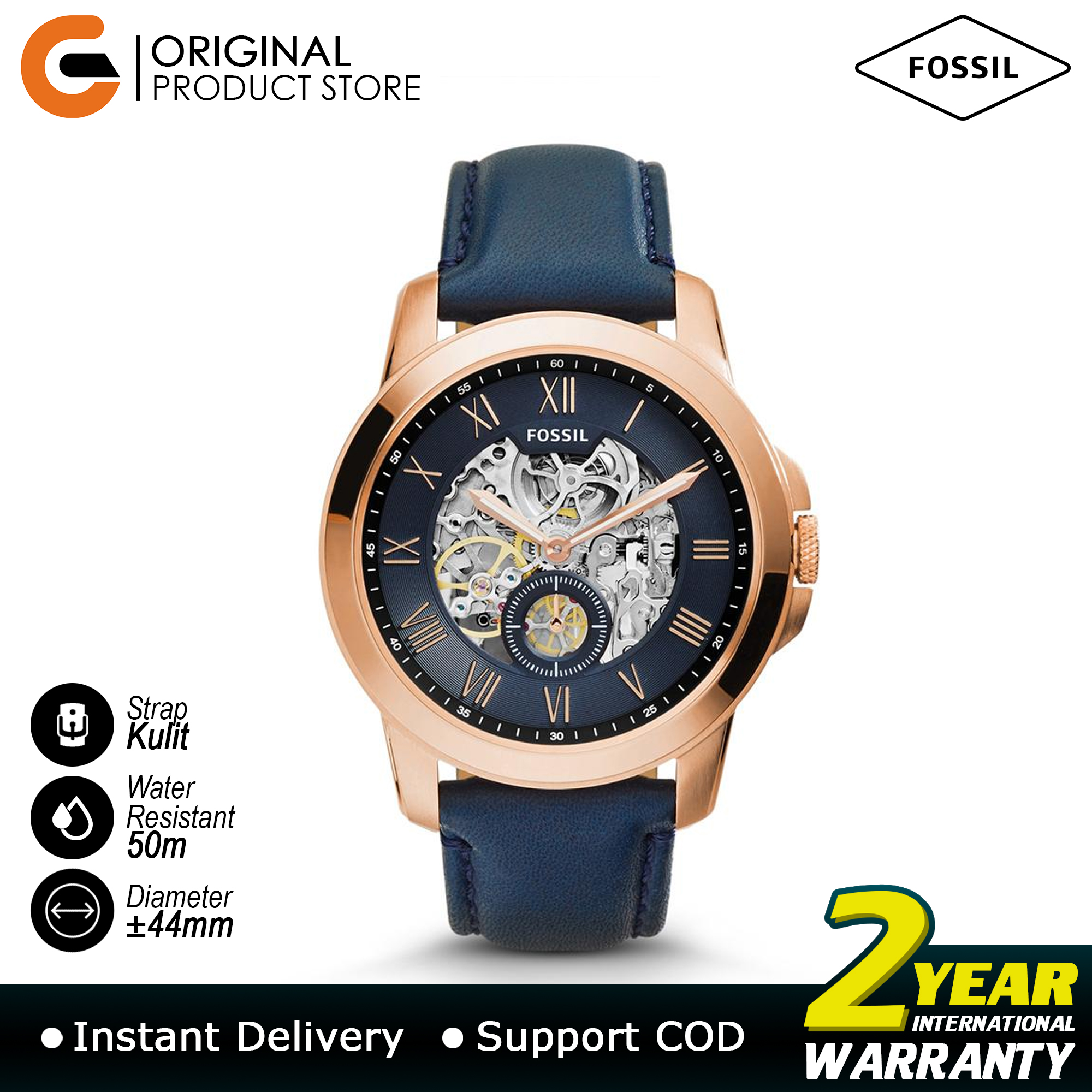 Jam tangan pria automatic fossil Grant 