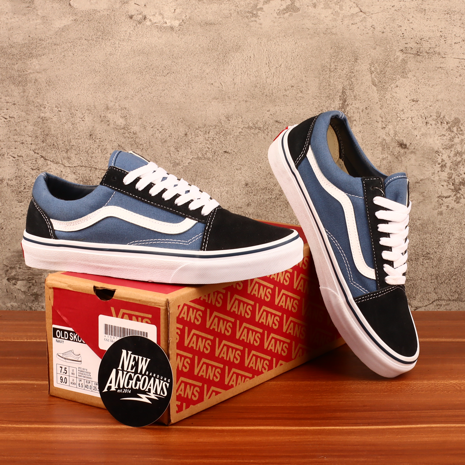 vans old skool navy red